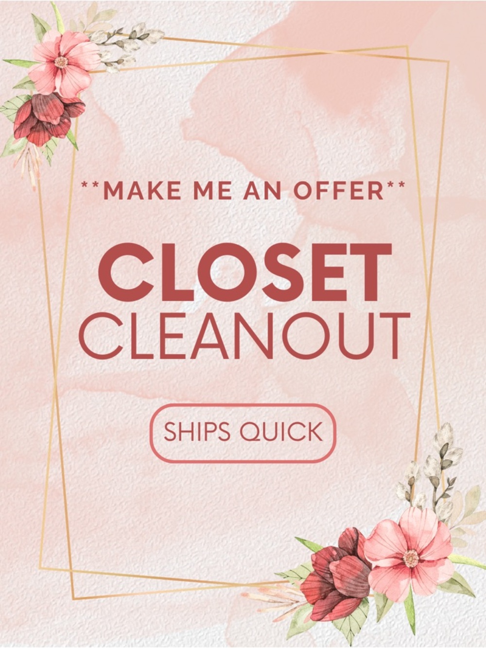 Closet Cleanout Graphic Sign - Pink Floral